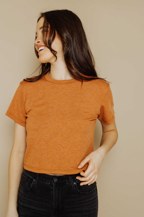 Jill-Crop Rib Tee